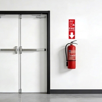 Autocollant de signalisation pour extincteur, flèche, phosphorescent, pour couloir de bâtiment de bureaux, décalcomanie de sécurité d'urgence