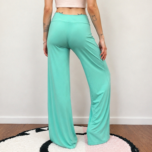 Pantalones de Yoga de Pierna Ancha de Color Sólido, Pantalones Deportivos de Cintura en V con Ajuste Relajado, Pantalones Casuales Básicos para Mujer - Product Image 5