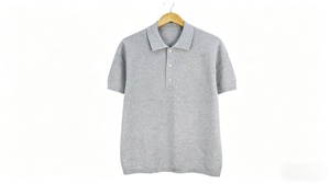 Suéter Polo de Punto de Algodón BCI para Hombre, Camiseta Polo de Manga Corta con Textura de Punto - Product Image 4