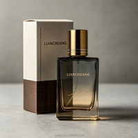 Botella de Perfume Cuadrada de Lujo con Tapa Dorada de 100 ml, Botella de Vidrio y Caja Disponibles, Muestras Gratis Disponibles