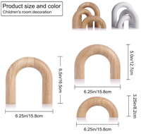 Arche en bois moderne personnalisable FSC, décoration d'intérieur, design Art Déco avec couleur personnalisée pour les occasions d'anniversaire, de rentrée scolaire