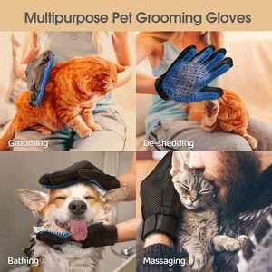 Plastic Soft Convenient Dog Horse Grooming Cleaning Bath Gloves Massage <b>Brush</b> <b>Pet</b> Hair Remover - Product Image 3