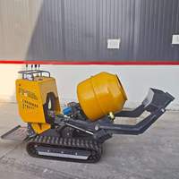 Nouveau modèle de mini-bétonnière autoportante hydraulique diesel sur chenilles pour chantier de construction en espace restreint et infrastructures
