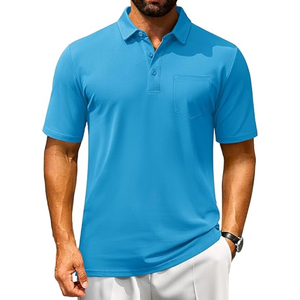 Polos de Hombre de Algodón Piqué de Manga Corta que Absorben la Humedad, Camisetas Casuales - Product Image 2