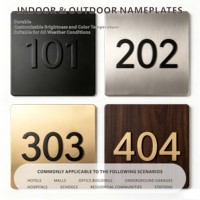 Plaques en acrylique découpées au laser de qualité supérieure, numéros de maison extérieurs personnalisés, panneaux de porte pour publicité, direction et éclairage