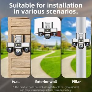 Telecamere di Sicurezza PTZ V380 per Esterni, Visione Notturna 4G, 9MP HD, Rotazione a 360 Gradi, Telecamera Panoramica - Product Image 6