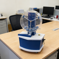 Machine de sélection de numéros de bingo de table de ping-pong bleue de bureau 100, machine de loterie de loto, accessoire de loterie pour événements
