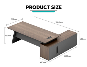 Hot Sale Factory Price Modern Convertible Extendable Wooden Panel Executive <b>Office</b> Desk Commercial Furniture - Product Image 5