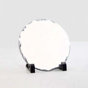 AGH Venta al por mayor Placa de pizarra personalizada con pintura de jaspe blanco multiforma, patrón de arte popular de amor en pilar, para arte - Product Image 5