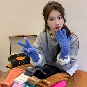Gants en Plumes de Poulet Doux et Moelleux <span class=keywords><strong>pour</strong></span> Femme, Hiver, Polyvalents, Longueur Opéra, Épaissis, Chauds, Sans Doigts, Compatibles Écran Tactile - Product Image 3
