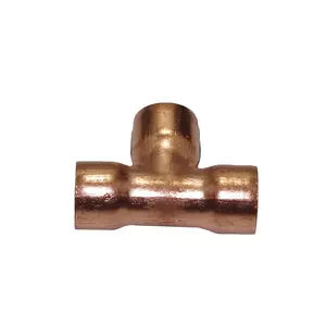China Factory Copper Pipes Fittings Three Way 1-3/8 Inch Copper Equal Tee