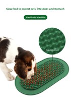 Tapis d'alimentation/lavage pour animaux de compagnie en silicone, grand format, motif uni, écologique, pour chats et chiens, pour l'intérieur et l'extérieur