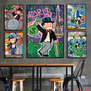 Prix d'usine, haute qualité, Affiche Monopoly et inspirante sur l'argent, Impression d'image HD, Œuvre d'art, Décoration murale pour la maison, Peinture murale POP - Product Image 4