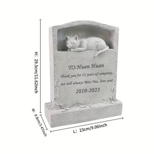 Marcador Conmemorativo para Gatos de Resina Suave - Resistente a la Intemperie, Diseño con Detalles de Enredaderas, Perfecto para Decoración Exterior y como Adorno Sentimental para Tumbas de Mascotas - Product Image 6