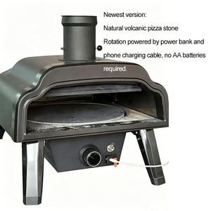 Parrilla <span class=keywords><strong>de</strong></span> Gas Portátil <span class=keywords><strong>de</strong></span> Alta Calidad <span class=keywords><strong>de</strong></span> 14 Pulgadas para Uso Comercial y Doméstico, Horno <span class=keywords><strong>de</strong></span> <span class=keywords><strong>Pizza</strong></span> Italiano con Piedra Giratoria - Product Image 3