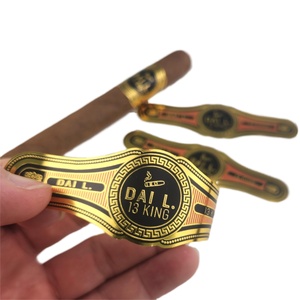 Custom <b>Logo</b> Label <b>Sticker</b> Print Adhesive Waterproof Vinyl Paper Round Thank You <b>Stickers</b> Roll Packaging Labels Cigar Label - Product Image 4