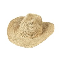 Vente en gros Chapeau de cowboy décontracté au crochet en raphia pour les voyages en plein air Chapeau de cowgirl jazz Fedora personnalisé