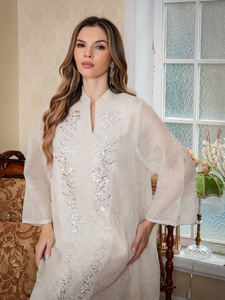 Nuevo Vestido de Tul Completo con Bordado Integral y Lentejuelas, Vestido Maxi de Alta Costura, Venta al Por Mayor de Fábrica - Product Image 5