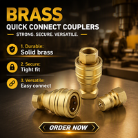 Coupleur rapide hydraulique en laiton KZD ISO72411B à double arrêt, raccords rapides hydrauliques interchangeables AEROQUIP FD45 HK