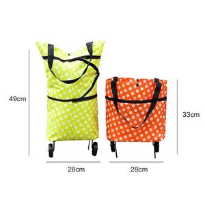 <b>Foldable</b> Grocery Shopping Bag With Wheels Eco Friendly Waterproof Reusable Large Shopping Cart Bags With Zipper - Product Image 5