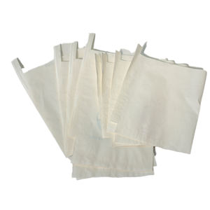 حقيبة واقية للمانجو عالية الجودة صديقة للبيئة مصنوعة يدويًا من الورق المغطى بالشمع ذو طبقتين باللونين الأسود والأبيض مع مقبض قابل للتخصيص باللون/الحجم - Product Image 5