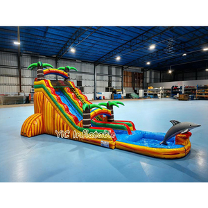 Toboggan aquatique gonflable commercial géant sur le thème de l'évasion pour adultes et enfants, avec coutures renforcées - Product Image 6