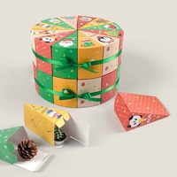 Boîte cadeau de Noël créative avec tiroir, design estampé pour gâteau, boîte surprise vide, emballage cadeau, boîte à bonbons
