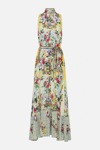Vestido Largo de Seda Australiana <span class=keywords><strong>Camila</strong></span> con Cuello en V, Manga Larga, Estampado Floral, Satinado, Casual, Estilo Imperio, Estampado Digital, Lavable, Estilo Étnico - Product Image 3