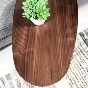 Mesa auxiliar moderna de metal y madera natural para el hogar con lado de sofá de café sólido en forma de <span class=keywords><strong>C</strong></span> para sala de estar muebles de nuevo diseño - Product Image 5