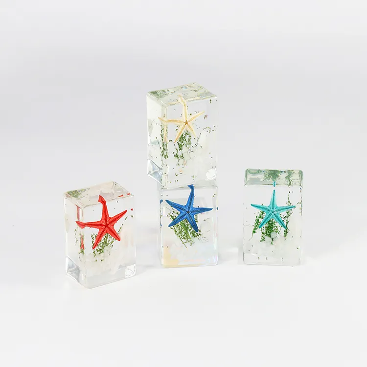Factory Custom Souvenirs Wholesale Shell Starfish Decoration Souvenirs Transparent Resin Craft