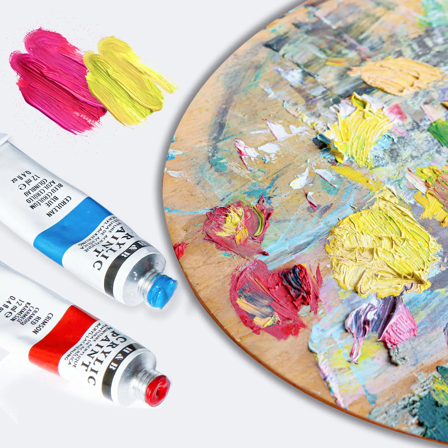 non toxic 24 colors 12ml wholesale art acrylic paint set