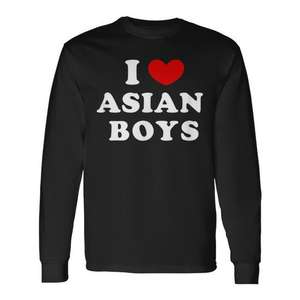 T-shirt à manches longues I Love Asian Boys - Product Image 1