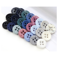 Kancing Baju Resin Putih Biru Pink Hijau 10.5mm Grosir Dengan 4 Lubang untuk Jas Bisnis
