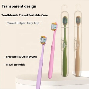 Sikat gigi perjalanan, sikat gigi kustom untuk wanita dan pria bulu lembut perjalanan bisnis portabel untuk dewasa - Product Image 2