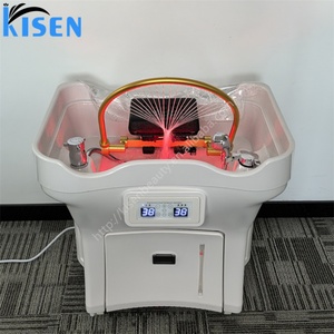 KISEN Évier portable pour shampoing, bac de lavage portable pour spa capillaire avec circulation d'eau, mobilier de salon de coiffure mobile avec réservoir à tige télescopique - Product Image 3