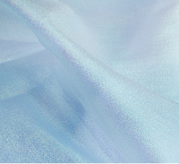 Tissu Organza Irisé Flash 65% Polyester 35% Nylon 56gsm, Ferme et Structuré pour Robe de Mariée, Robe de Soirée, Costume de Scène