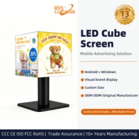 Cubo LED Magico a 4/5 Lati, Schermo per Pubblicità Interna/Esterna, Installazione Verticale Sospesa