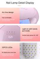 SML pengering Gel kuku LED UV 48W-lampu pengatur waktu Digital 2024 untuk perbaikan seni kuku profesional