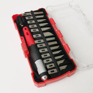 มีดแกะสลักอลูมิเนียมอัลลอยด์ 14 ชิ้นชุดเหล็กคาร์บอนสูงด้ามจับกันลื่นสำหรับนักเรียนงานแกะสลักไม้ศิลปะหัตถกรรมเครื่องมือ DIY - Product Image 5