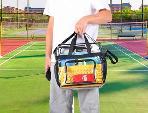 Sac fourre-tout transparent en PVC imperméable pour le sport et la gym, personnalisé et pas cher, avec logo imprimé, idéal pour le shopping - Product Image 4