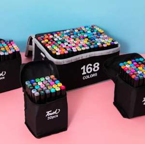 Set di <span class=keywords><strong>Pennarelli</strong></span> a Base Alcolica 80 Colori, <span class=keywords><strong>Pennarelli</strong></span> Artistici Permanenti a Doppia Punta per Disegno per Adulti - Product Image 4