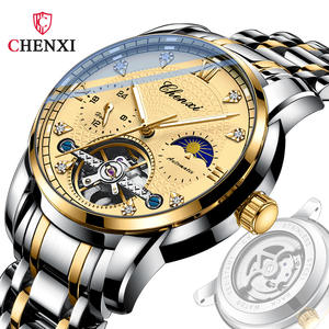 CHENXI-Montre automatique mécanique pour hommes, montre-bracelet de sport, phase de lune, tourbillon mâle, 8870 - Product Image 1