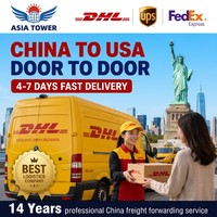 Service de messagerie express DHL UPS Fedex pas cher, expédition porte-à-porte, tarifs de livraison de la Chine vers les destinations américaines, assurance, transit 4-7 jours, CBM