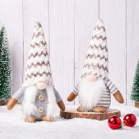 Nouvelle peluche tricotée sans visage Rudolph ornement décorations de Noël avec figurine de vieil homme de la forêt