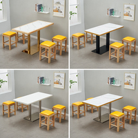 Tables et chaises de salle à manger en pierre pour restaurant occidental, café, cuisine, hôtel, comptoirs de snack-bar, tables rectangulaires longues, desserts
