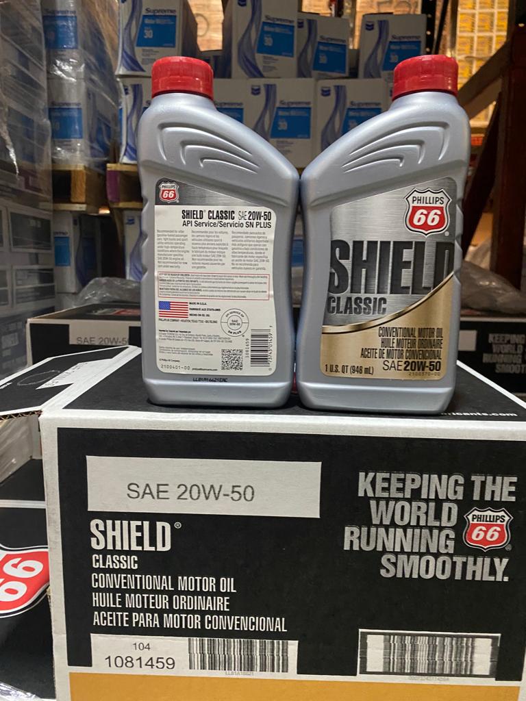 SAE 20W50 New Shield Choice Conventional Motor Oil - Durable