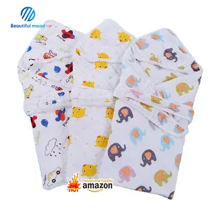 最流行的可持续100% 纯棉婴儿床上用品针织可穿戴婴儿连帽毛巾