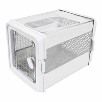 Cage de voyage pliable pour chien et chat, portable, respirante, imperméable, pour utilisation en voiture, en tissu Oxford résistant à l'usure