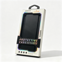 Boîte d'emballage personnalisée pour étuis de téléphone, boîte en carton portable avec fenêtre pour étuis de téléphone portable, emballage de vente au détail