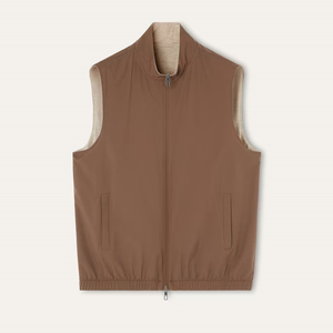 Meilleure vente de vêtements pour hommes Gilet de luxe pour hommes Gilet thermique <span class=keywords><strong>sans</strong></span> manches avec logo personnalisé Gilet de bodywarmer réversible pour hommes - Product Image 3